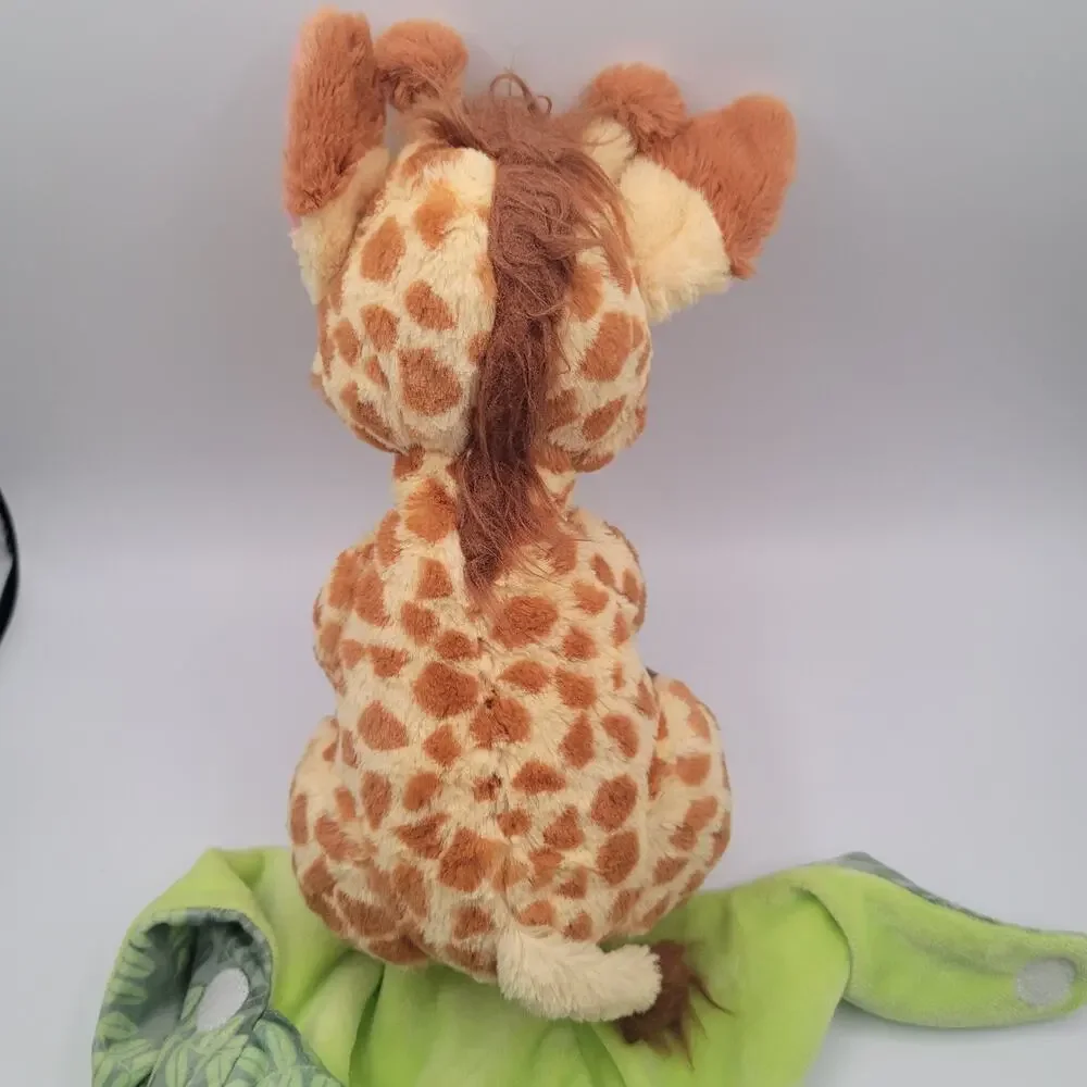 Disney Parks Baby Giraffe Plush with Leaf Swaddle Blanket Lovey Safari...